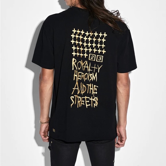 Ksubi Men’s Biggie Embroidered Jet Black Royalty Tee Size M - NWOT’s - Picture 2 of 6
